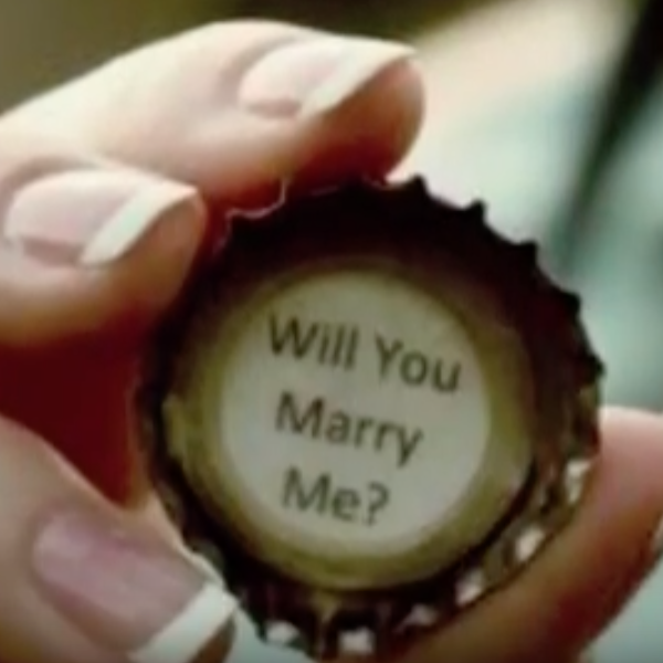 wedding proposal - world of coca-cola - Ascot Diamonds engagement ring