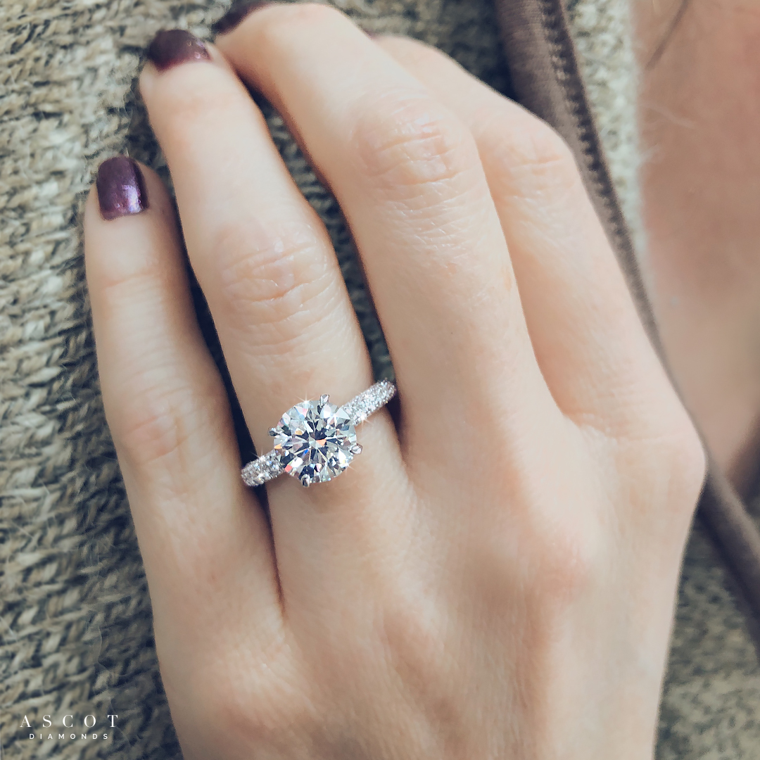 round diamond solitaire engagement ring from Ascot Diamonds