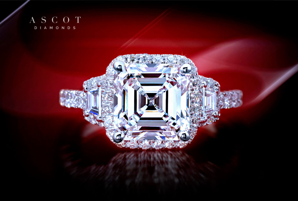Custom Asscher Cut Diamond Engagement Ring