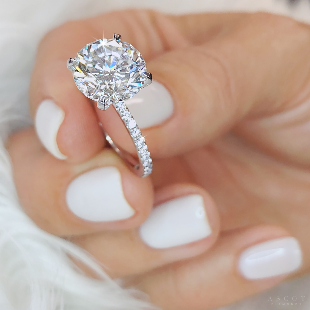 round cut diamond engagement ring by ascot diamonds