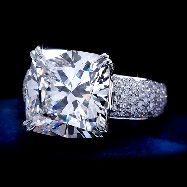 custom Cushion Cut Diamond Ring by Ascot Diamonds