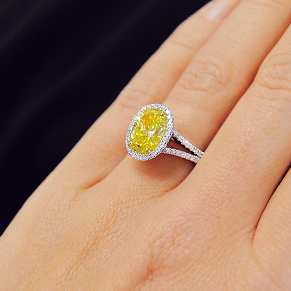 Natural fancy yellow Diamond Ring by Ascot Diamonds