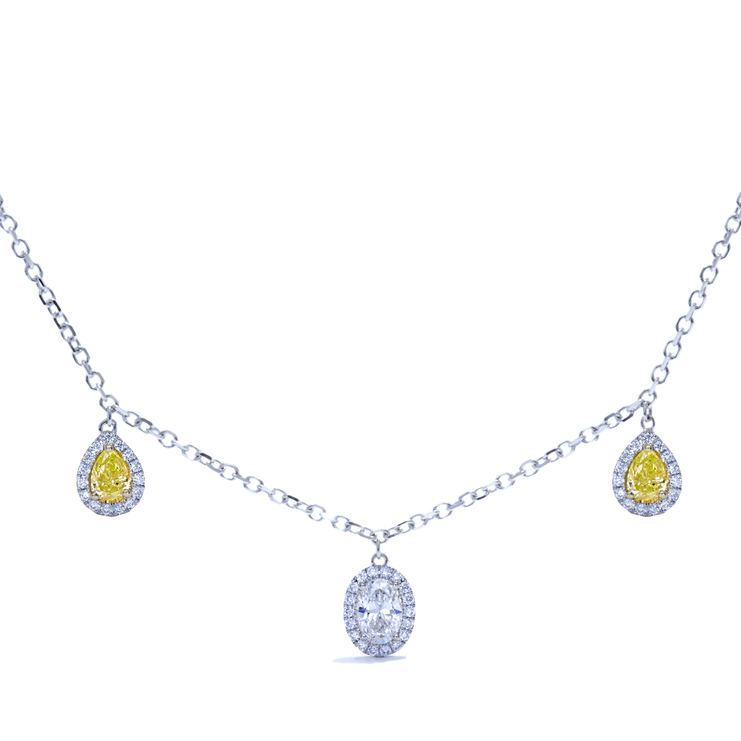 teardrop diamond necklace by Ascot Diamonds
