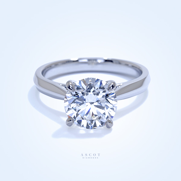 white gold diamond solitaire engagement ring - ascot diamonds