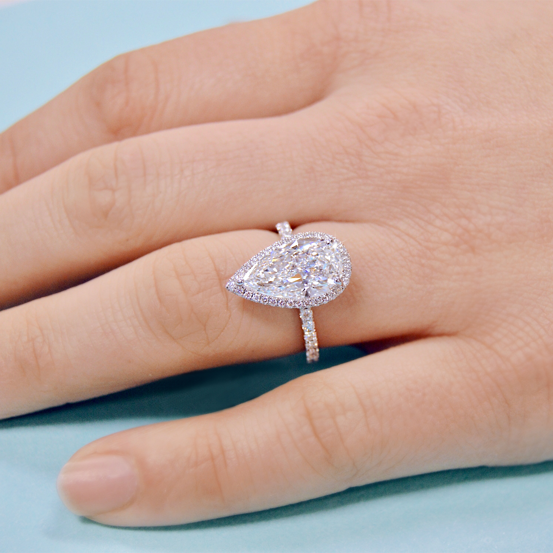 custom teardrop diamond engagement ring - Ascot Diamonds Atlanta, Dallas TX, Washington DC, New York
