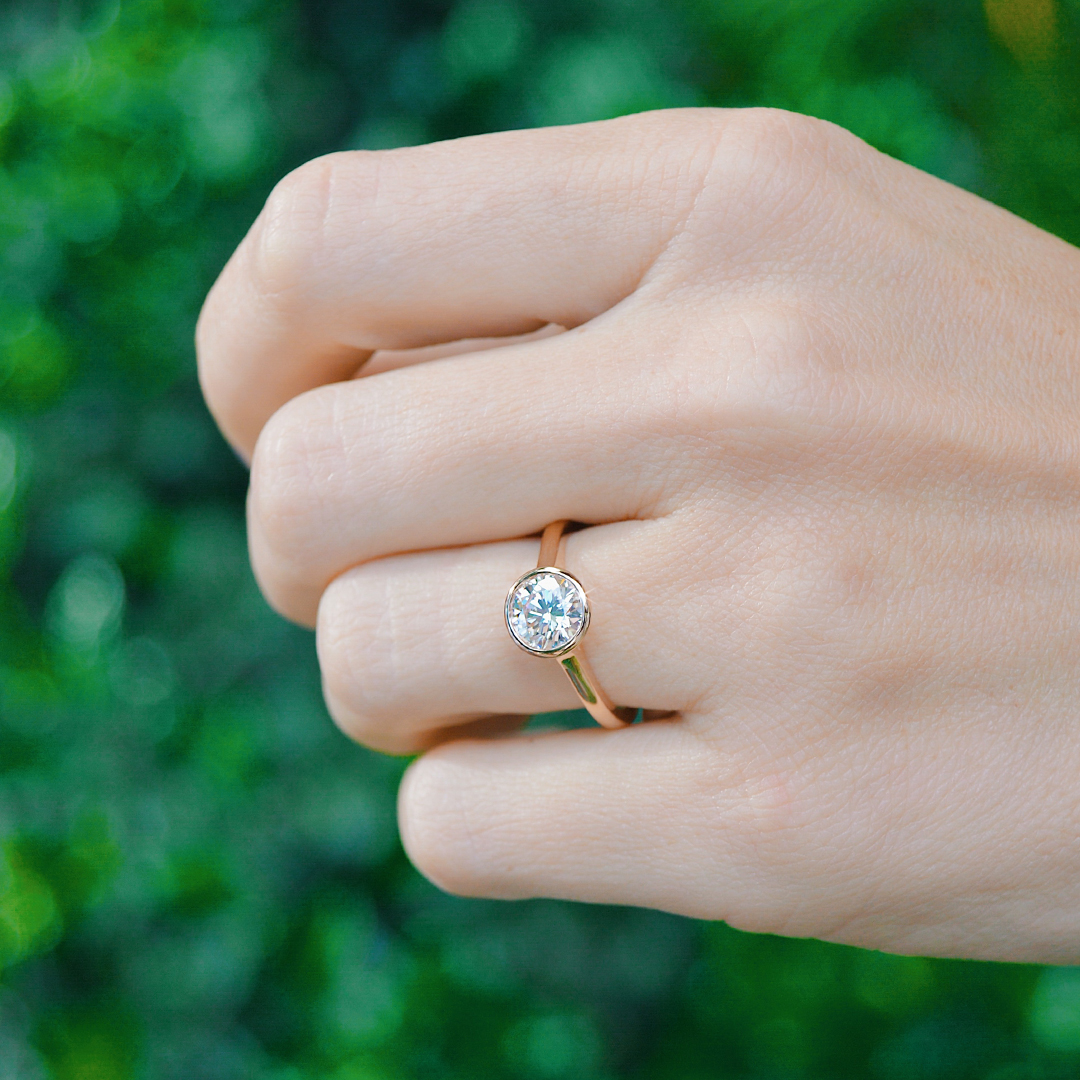 rose gold diamond engagement ring - ascot diamonds