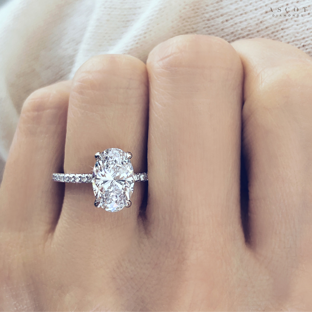 oval cut diamond engagement ring solitaire by Ascot Diamonds in Atlanta