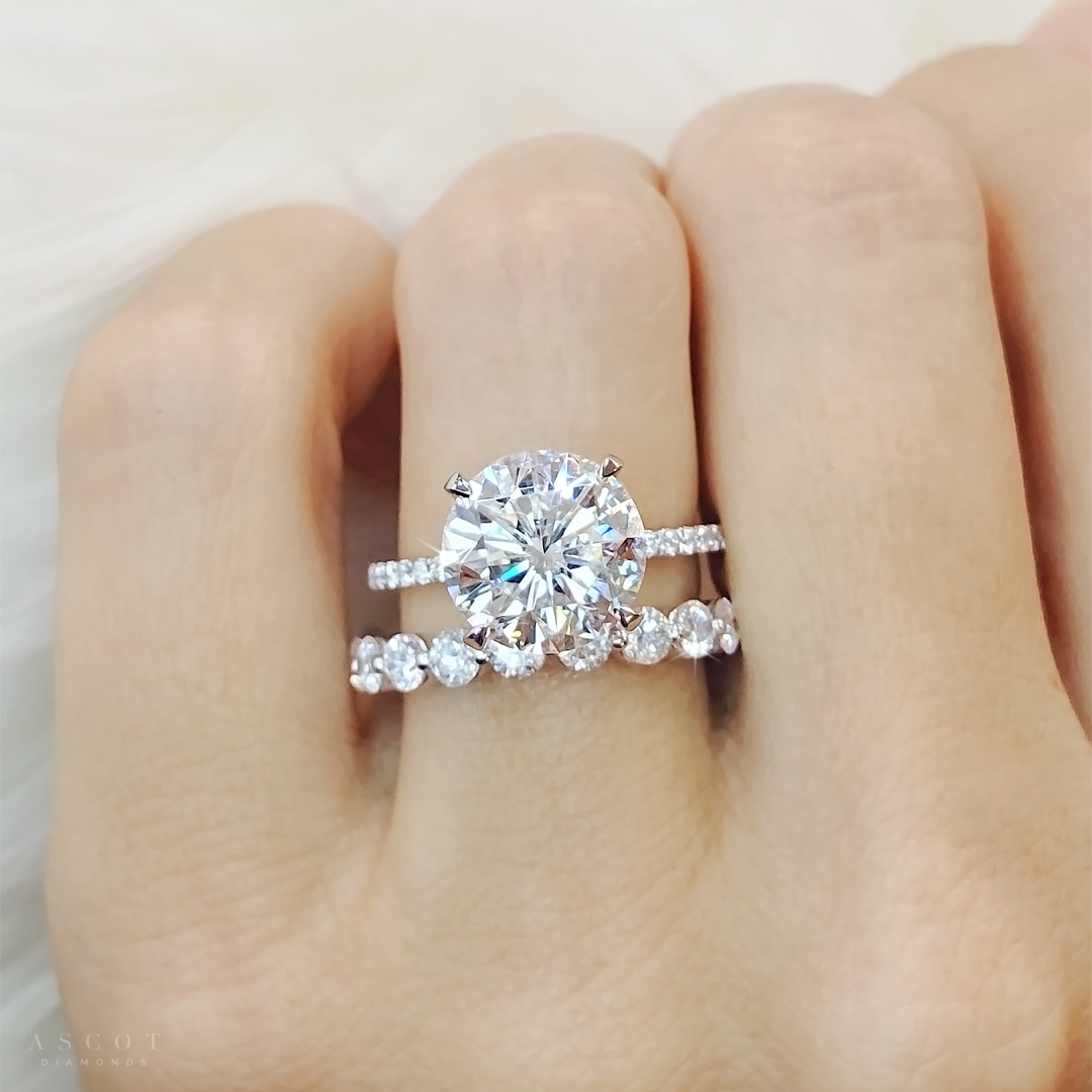 Order Engagement Ring Nillson in Round cut 1 Carat 14k White Gold Diamond |  GLAMIRA.in