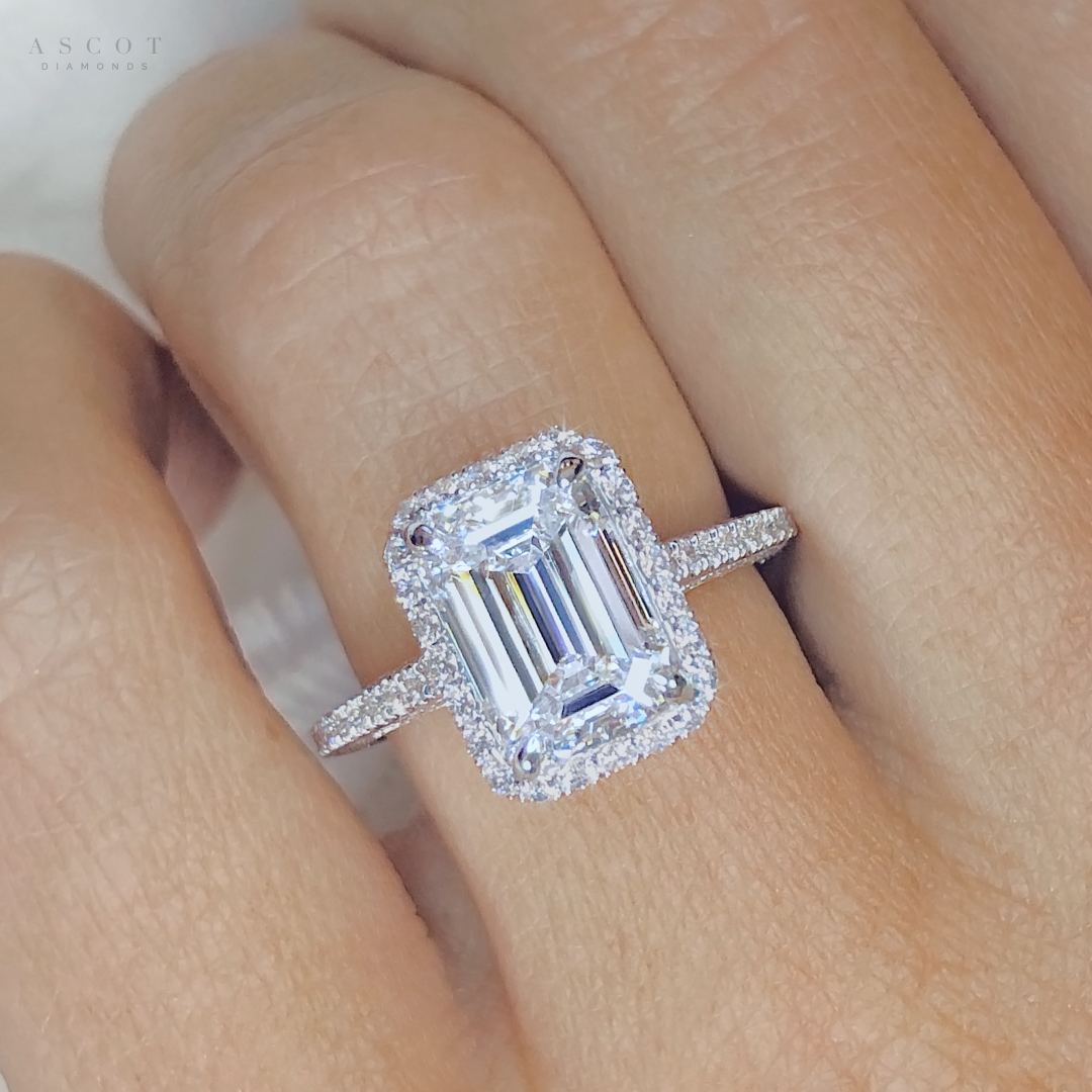 Emerald-Cut Diamond Engagement Ring With Tapered Baguette Si | John Herold  Jewelers | Randolph, NJ