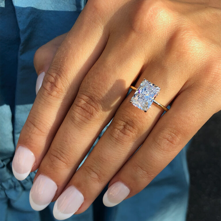 4CT Square Shape Ring, Princess Cut Diamond Ring, Rose Gold Engagement Ring,  Princess Cut Promise Ring, Anniversary Wedding Gift Ring - Etsy