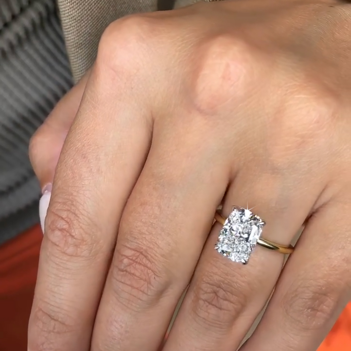 3 carat Emerald Cut Diamond Engagement Ring, Kim - Olivia Gioielli