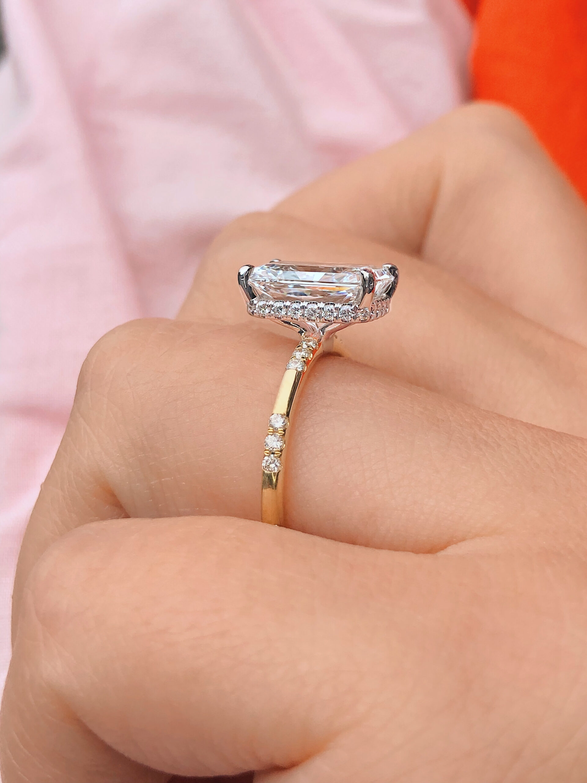 custom hidden halo diamond engagement ring by ascot diamonds atlanta