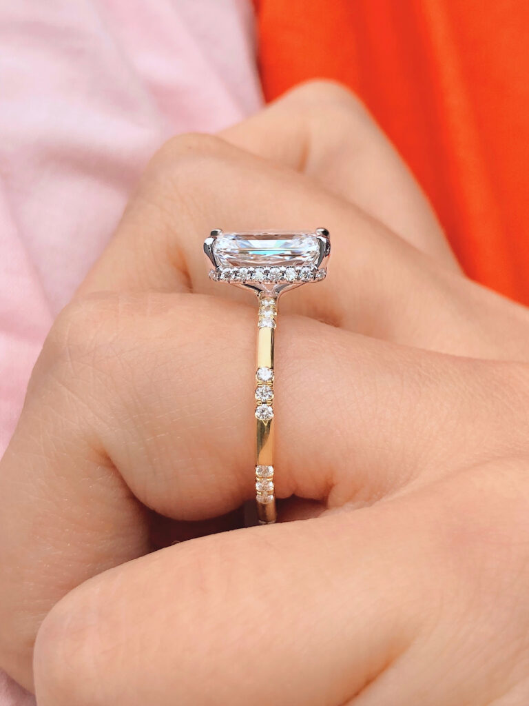 hidden halo diamond engagement ring by ascot diamonds atlanta